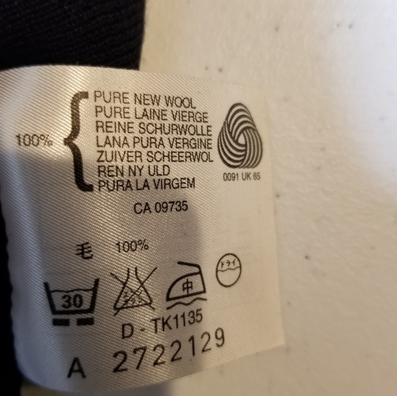 John Smedley Polo Longsleeves  Sweater Pure Wool Size XL Navy Blue - Picture 8 of 9